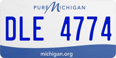 MI license plate DLE4774