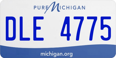 MI license plate DLE4775