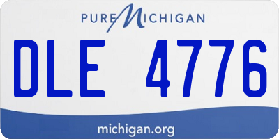 MI license plate DLE4776