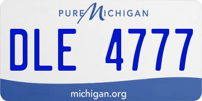 MI license plate DLE4777