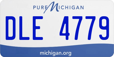 MI license plate DLE4779