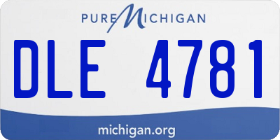 MI license plate DLE4781