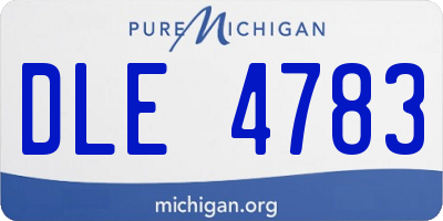 MI license plate DLE4783