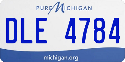 MI license plate DLE4784