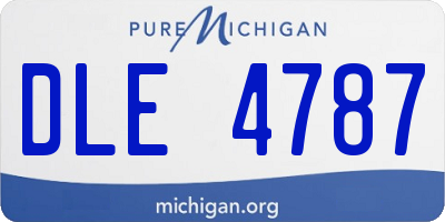 MI license plate DLE4787