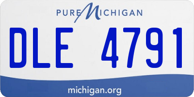 MI license plate DLE4791