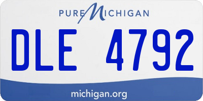 MI license plate DLE4792