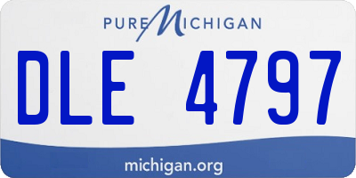 MI license plate DLE4797