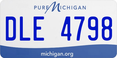 MI license plate DLE4798