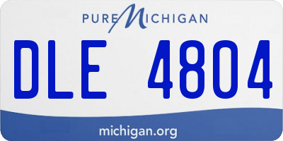 MI license plate DLE4804