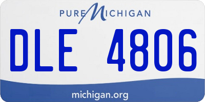 MI license plate DLE4806