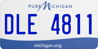 MI license plate DLE4811