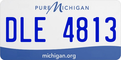 MI license plate DLE4813