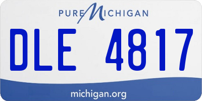 MI license plate DLE4817