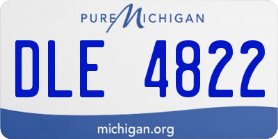 MI license plate DLE4822