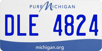MI license plate DLE4824