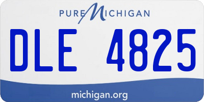 MI license plate DLE4825