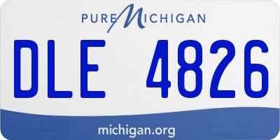 MI license plate DLE4826