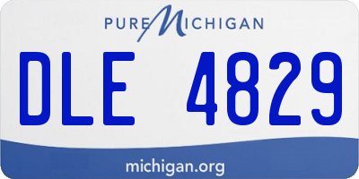 MI license plate DLE4829