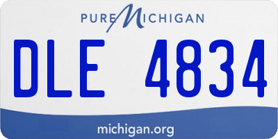 MI license plate DLE4834