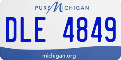 MI license plate DLE4849
