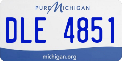 MI license plate DLE4851