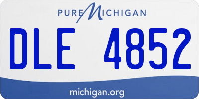 MI license plate DLE4852