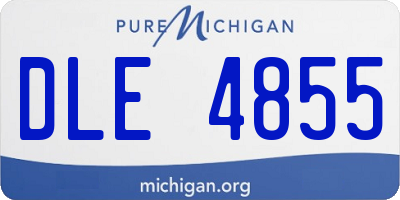 MI license plate DLE4855