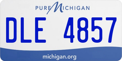 MI license plate DLE4857