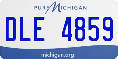 MI license plate DLE4859