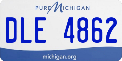 MI license plate DLE4862