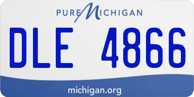 MI license plate DLE4866