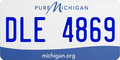 MI license plate DLE4869