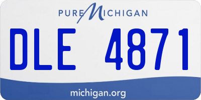 MI license plate DLE4871