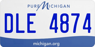 MI license plate DLE4874