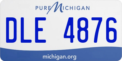 MI license plate DLE4876