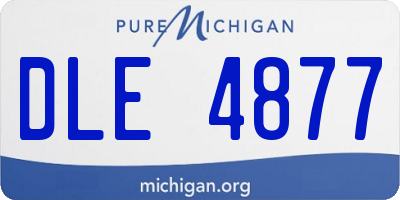 MI license plate DLE4877