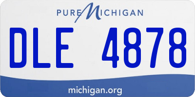 MI license plate DLE4878