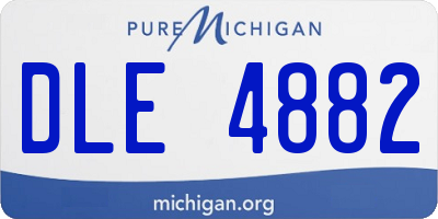 MI license plate DLE4882