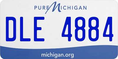 MI license plate DLE4884