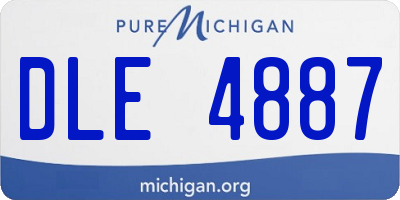 MI license plate DLE4887