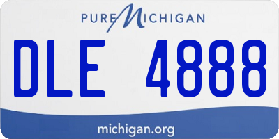 MI license plate DLE4888