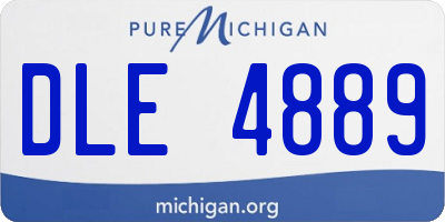 MI license plate DLE4889