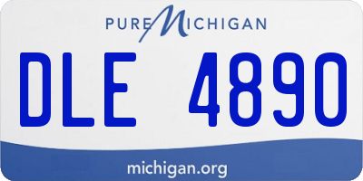 MI license plate DLE4890