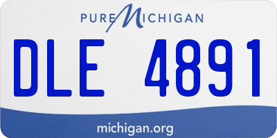 MI license plate DLE4891