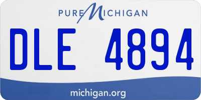MI license plate DLE4894