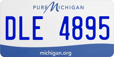 MI license plate DLE4895