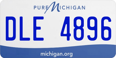 MI license plate DLE4896