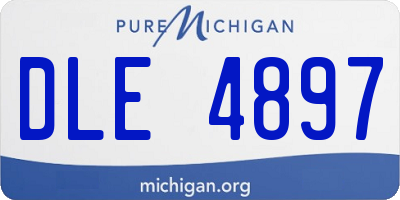 MI license plate DLE4897