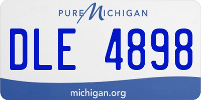 MI license plate DLE4898